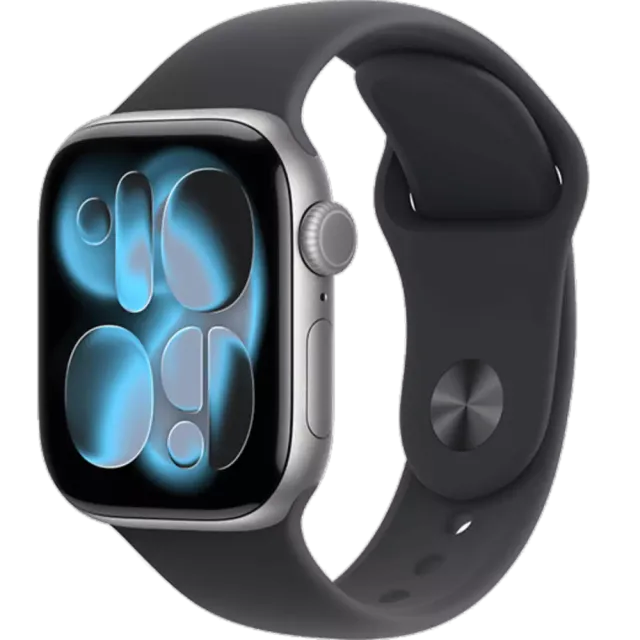 Apple Watch Series 11 5G Aluminium Sportarmband Space Grau/Schwarz/42 mm