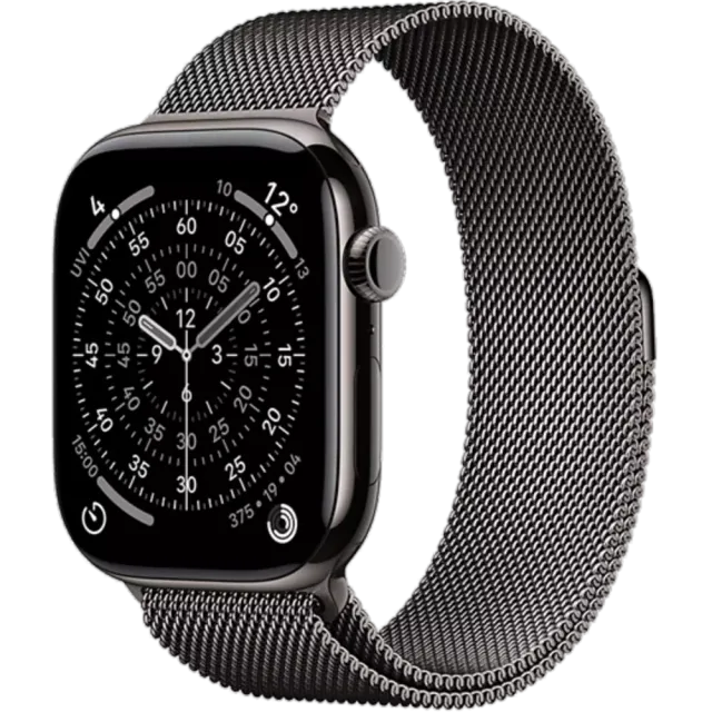 Apple Watch Series 11 5G Titan Milanaise Armband Schiefer/Schiefer/46 mm
