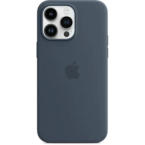 Apple Silikon Case iPhone 14 Pro Max Sturmblau