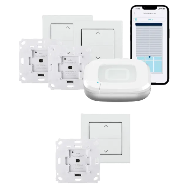 Homematic IP Starter Set Rollladensteuerung für 3 Rollladen/Rollläden & Markisen Weiß