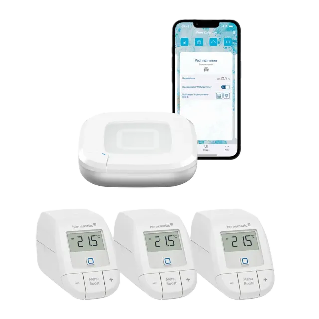 Homematic IP Starter Bundle Heizen Basic für 3 Heizkörper Weiß