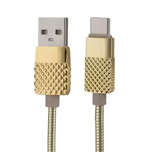 Peter Jäckel USB Data Cable BRILLIANT Typ-C mit Sync- und Ladefunktion Gold
