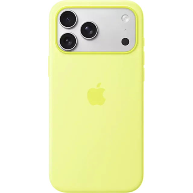 Apple Silikon Case MagSafe iPhone 17 Pro Neongelb