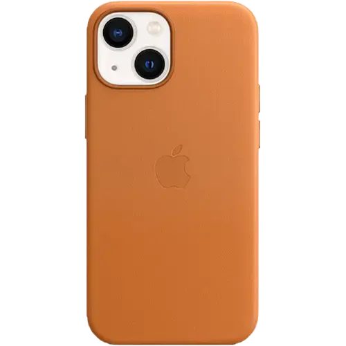 Apple Leder Case iPhone 13 Goldbraun
