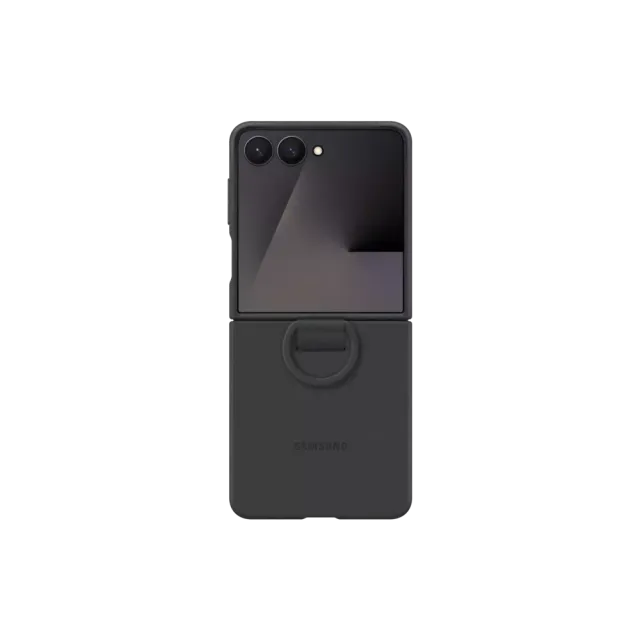 Samsung Galaxy Z Flip 7 Silicone Ring Case Black