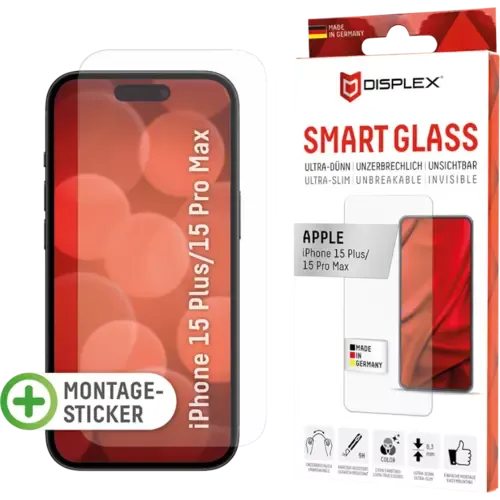 Displex Smart Glass für iPhone 15 Plus/15 Pro Max