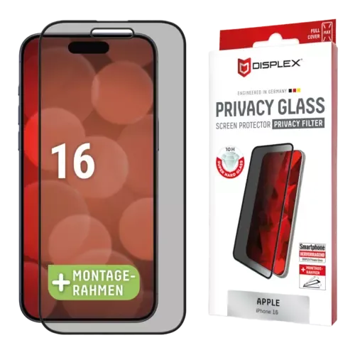 Displex Privacy Glass FC iPhone 16 Grau