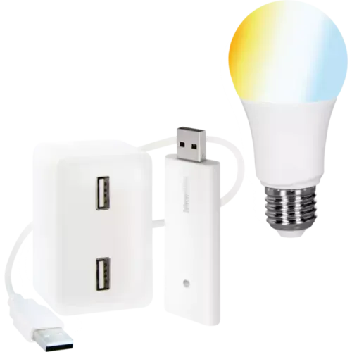 LED-Birnenform white E27 + Funkstick
