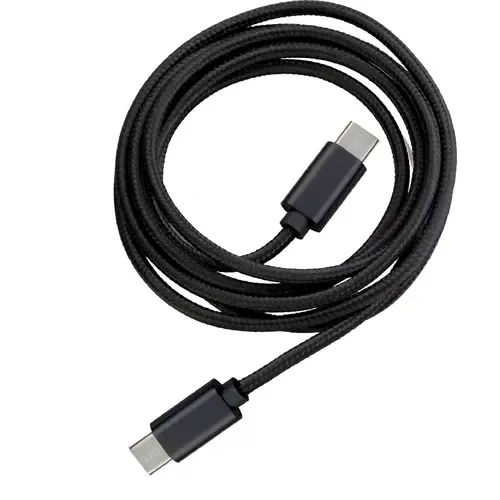 Peter Jäckel FASHION 1,5m Data Cable Typ-C/ Typ-C mit Sync- und Ladefunktion Schwarz