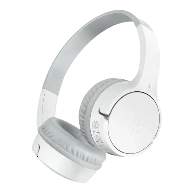 Belkin SoundForm Mini Bluetooth On-Ear Kopfhörer für Kinder, USB-C Weiß