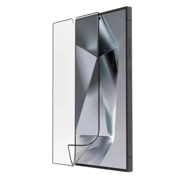 Hama Handy-Schutzglas "Super Hybrid" für Samsung Galaxy S24 Ultra Montagehilfe Durchsichtig