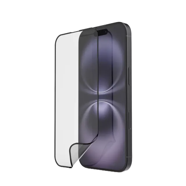 Hama Handy-Schutzglas "Super Hybrid" für Apple iPhone 16 Montagehilfe Durchsichtig