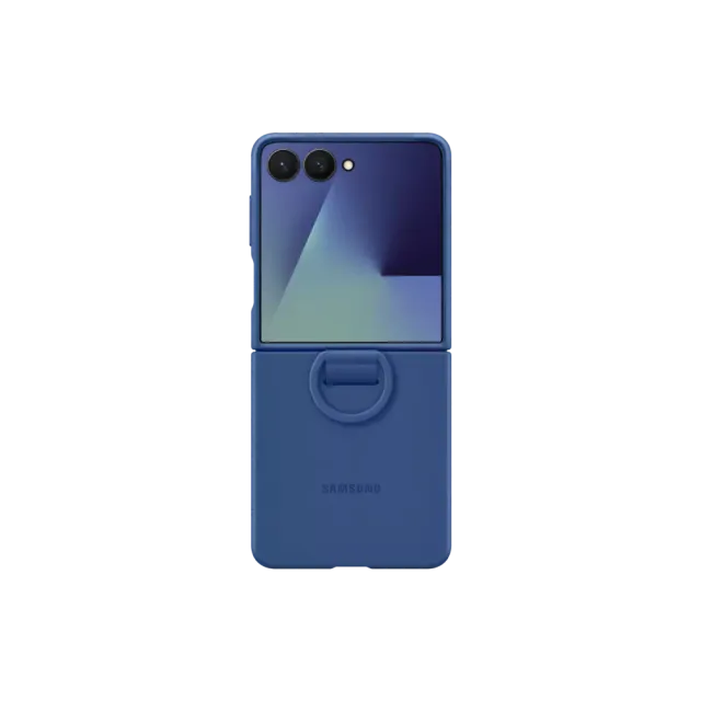 Samsung Galaxy Z Flip 7 Silicone Ring Case Blue