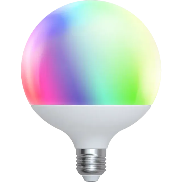 tint LED-Globeform white+color E27, Weiß