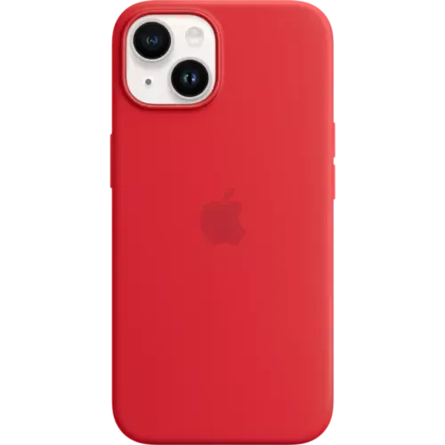 Apple iPhone 14 Silikon Case mit MagSafe Rot