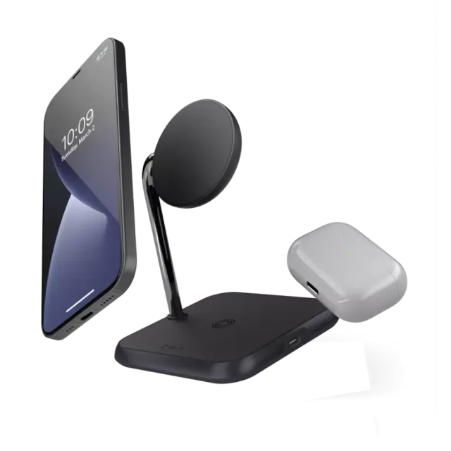 Zens 3-in-1 Magnetic Wireless MagSafe Charger Schwarz