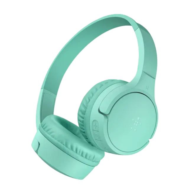 Belkin SoundForm Mini Bluetooth On-Ear Kopfhörer für Kinder, USB-C Mint