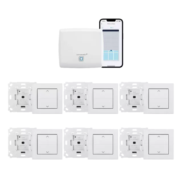 Homematic IP Starter Set Beschattung + 4 x Rollakt.+ 4 x Tasterwip