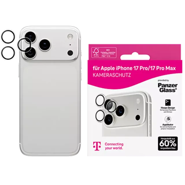 PanzerGlass Hoops Kameraschutz iPhone 17 Pro / 17 Pro Max Transparent