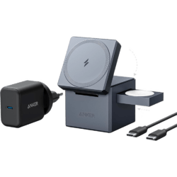 Anker 3-in-1 Cube with MagSafe Schwarz