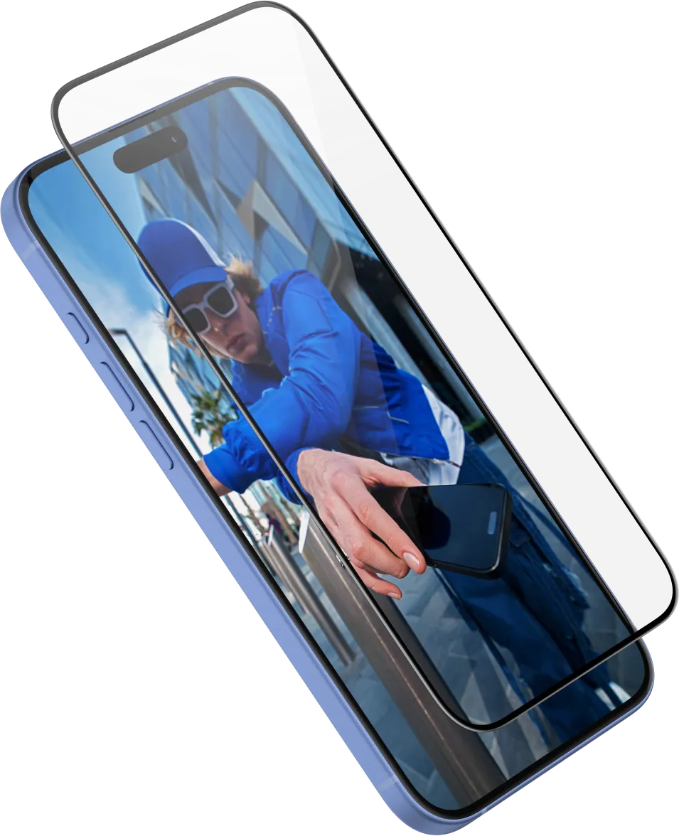 Smartphone mit PanzerGlass Schutz