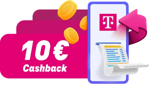 Ein Kassenzettel mit 10 € Cashback