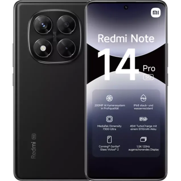 XIAOMI Redmi Note 14 Pro 5G Midnight Black