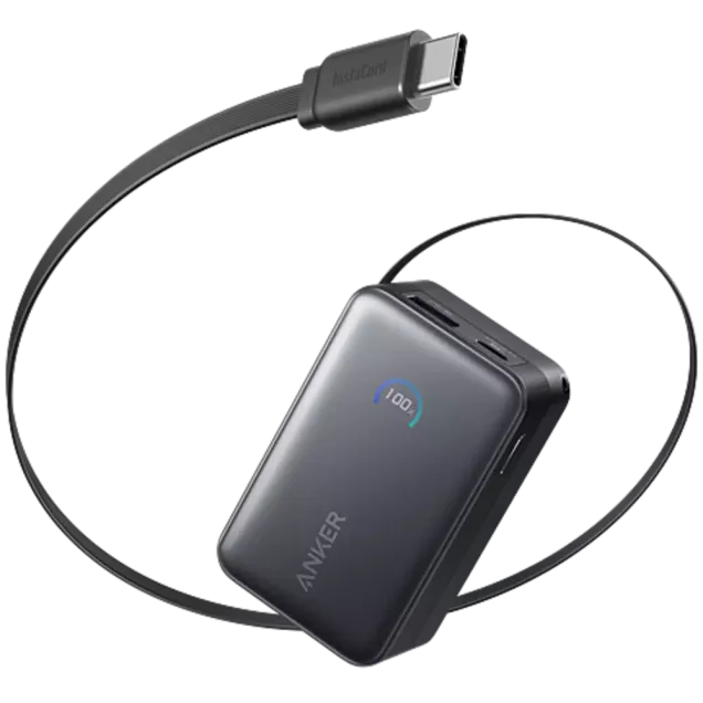Anker Nano Powerbank 10000 mAh USB-C Kabel Schwarz
