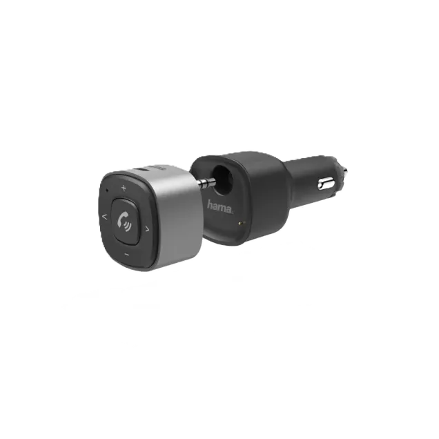 Hama Bluetooth®-Receiver für Kfz, mit 3,5-mm-Stecker und USB-Ladegerät Schwarz