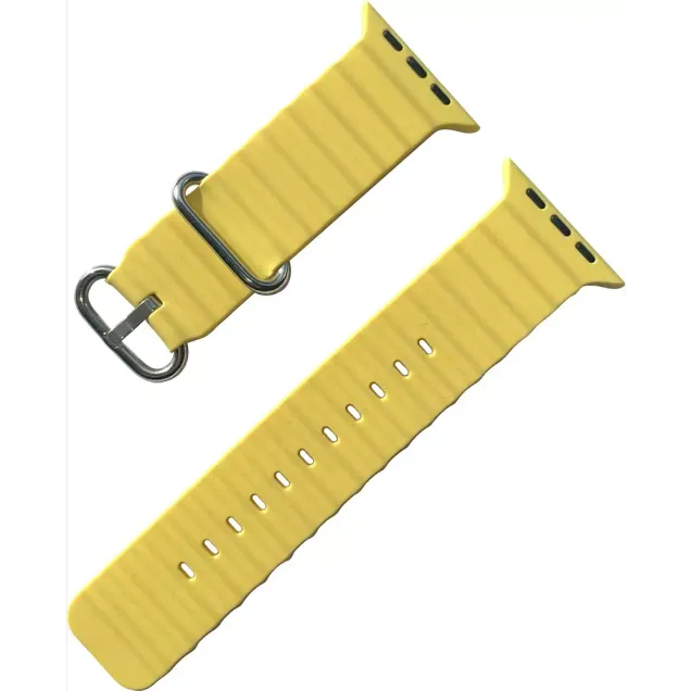 Peter Jäckel WATCH BAND Apple Watch 41/40mm (Series 4 - 9)/ 38mm (Series 1 - 3) Silicon Gelb