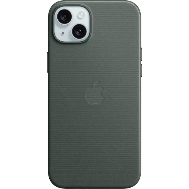 Apple iPhone 15 Plus Feingewebe Case Immergrün