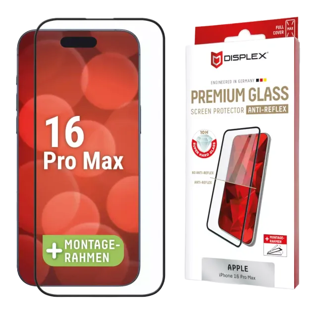 Displex Premium Glass FCAR iPhone 16 Pro Max Schwarz