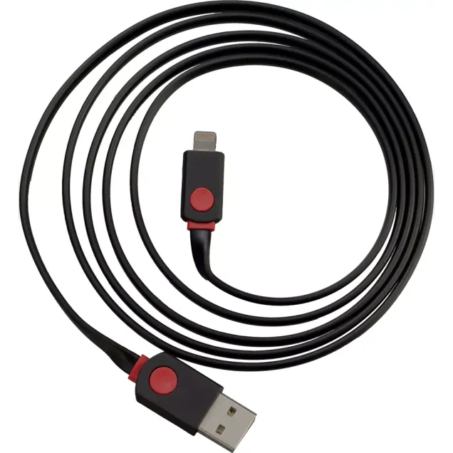 Peter Jäckel FLAT 1,5m USB Data Cable Apple Lightning mit Sync- und Ladefunktion Weiß