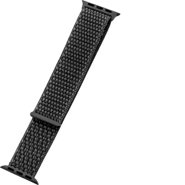 Peter Jäckel WATCH BAND Apple Watch 41/40mm (Series 4/ 5/ 6/7)/ 38mm (Series 1/ 2/ 3) Nylon Dark Schwarz