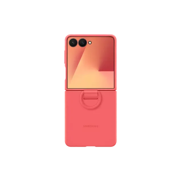 Samsung Galaxy Z Flip 7 Silicone Ring Case Red
