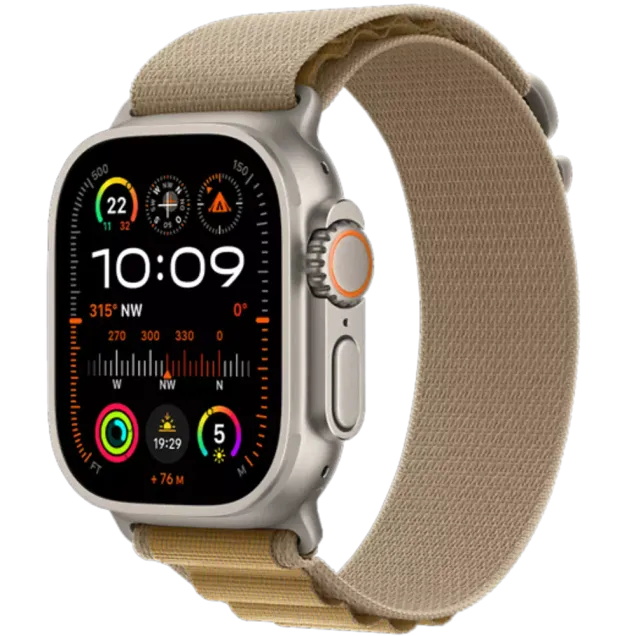 Apple Watch Ultra 2 Titan Alpine Loop Natur/Mandel Medium