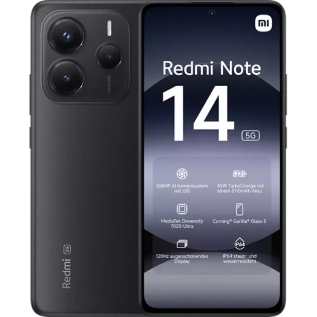 XIAOMI Redmi Note 14 5G Midnight Black