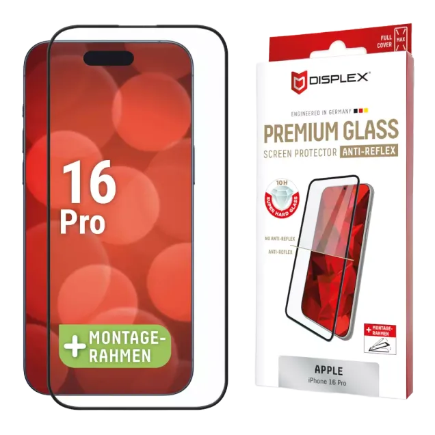 Displex Premium Glass FCAR iPhone 16 Pro Schwarz