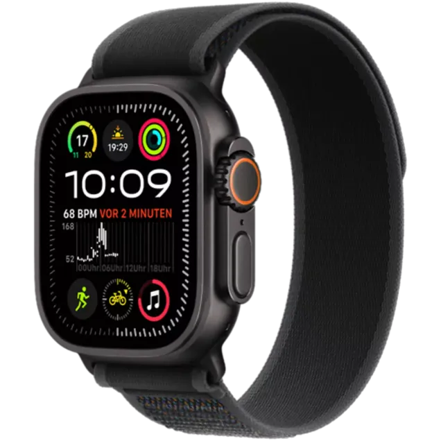 Apple Watch Ultra 2 Titan Trail Loop Titan Schwarz/Schwarz M/L