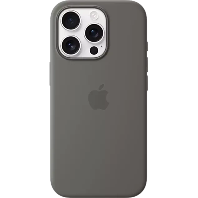 Apple Silikon Case iPhone 16 Pro Steingrau