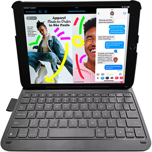 DEQSTER Slim Pro Keyboard Apple iPad 10.2" Space Grau