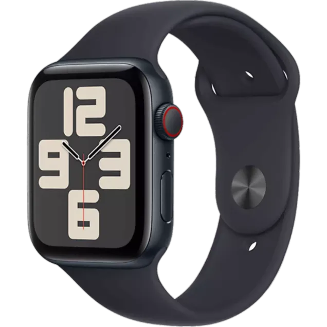Apple Watch SE (2023) GPS Aluminium Sportarmband Mitternacht/Mitternacht M/L
