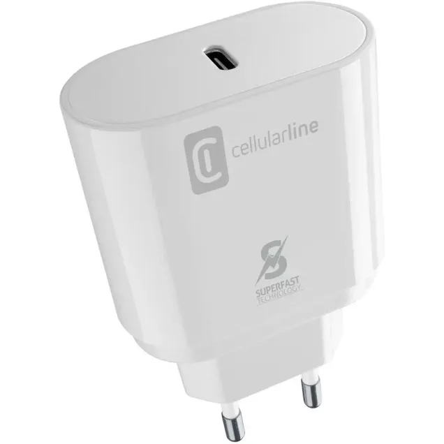 Cellularline USB Typ-C Super Fast Travel Charger 25W Schwarz