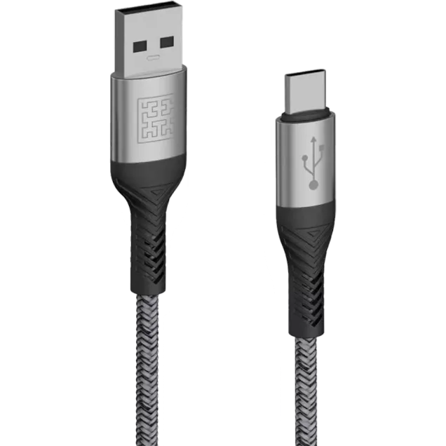 Syllucid USB-A auf USB-C long-life Kabel (1,2m) Grau