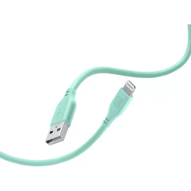 Cellularline Soft Data Cable USB-A/ Lightning 1,2m Gruen