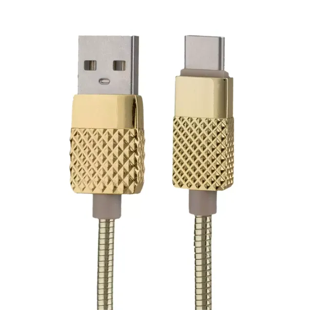 Peter Jäckel USB Data Cable BRILLIANT Typ-C mit Sync- und Ladefunktion Gold