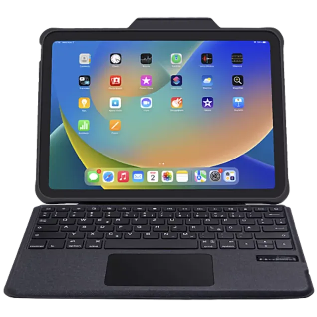 DEQSTER Rugged Touch Keyboard Apple iPad 10.9" Schwarz