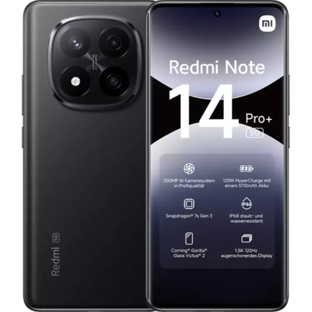 XIAOMI Redmi Note 14 Pro+ 5G Midnight Black