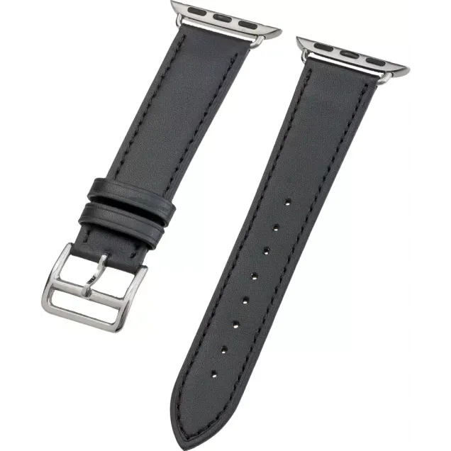 Peter Jäckel WATCH BAND Apple Watch 41/40mm (Series 4 - 9)/ 38mm (Series 1 - 3) Leather Schwarz