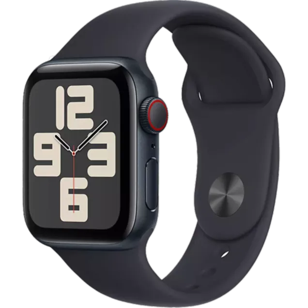 Apple Watch SE (2023) GPS Aluminium Sportarmband Mitternacht/Mitternacht S/M